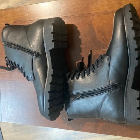 Air Underground Black Combat Boots 14W - Picture 4 of 6